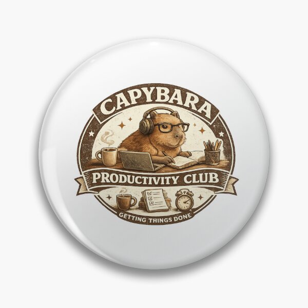 Item preview, Capybara Productivity Club designed and sold by PeterPunkt.