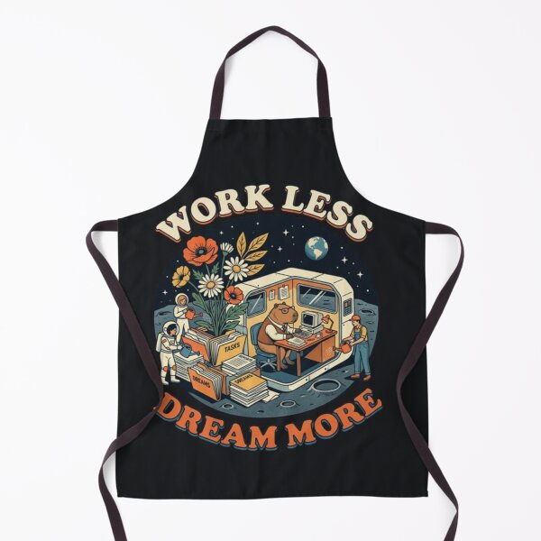 Item preview, Work Less Dream More Space Capybara Office designed and sold by Dogandesighn.