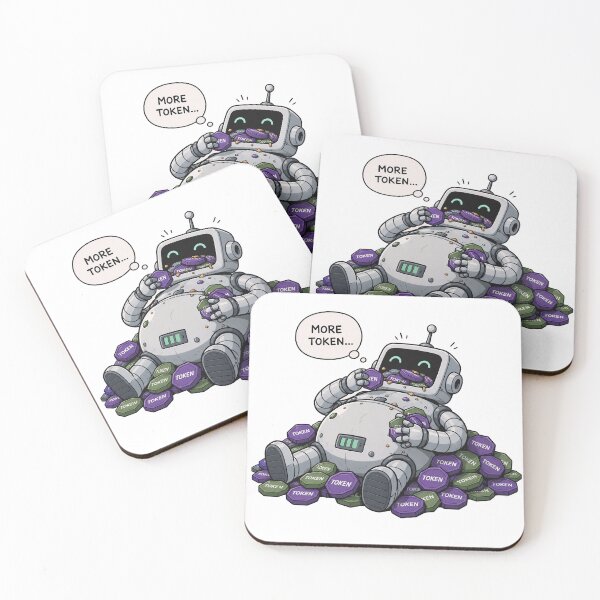 Item preview, Greedy Robot Devouring Endless Tokens designed and sold by HoloHugDesigns.