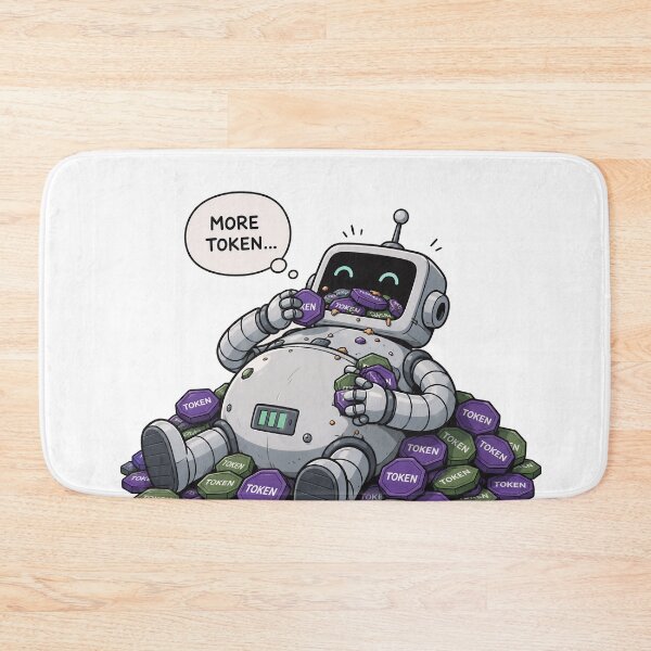 Item preview, Greedy Robot Devouring Endless Tokens designed and sold by HoloHugDesigns.