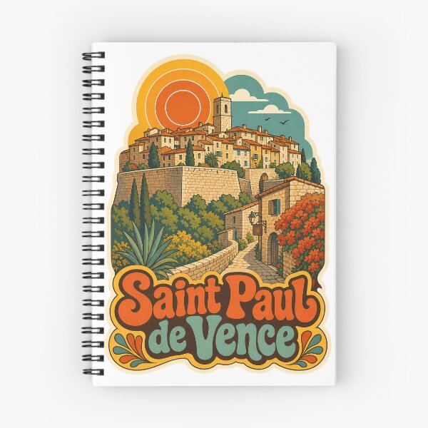 Item preview, Saint Paul de Vence France Travel Souvenir - Retro Illustration designed and sold by VisualArtsOasis.