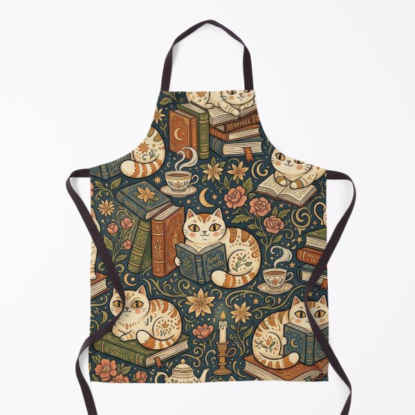 Item preview, Cozy Cats Reading Books Pattern designed and sold by Iampoji.