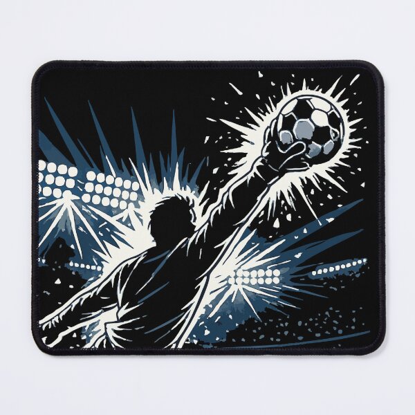 Item preview, Legendary Save — Goalkeeper Diving Vector Football Stadium Night Sports Art  designed and sold by InkSpireSport.