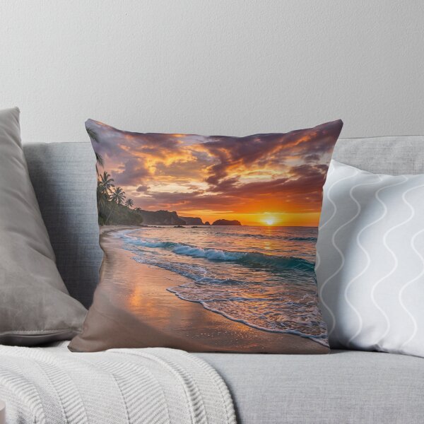 Item preview, Tropical Beach Golden Sunset Waves designed and sold by Quiet life.