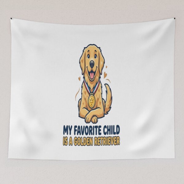 Item preview, My Favorite Child Is A Golden Retriever Funny Golden Retriever Lover Design designed and sold by ClaussShop.