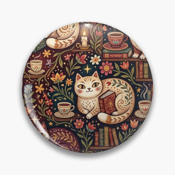 Item preview, Cozy Autumn Reading Cats Pattern designed and sold by Iampoji.