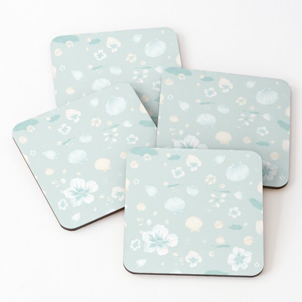Item preview, Seafoam Blossom Seamless Coastal Floral Pattern designed and sold by Gnanavka.
