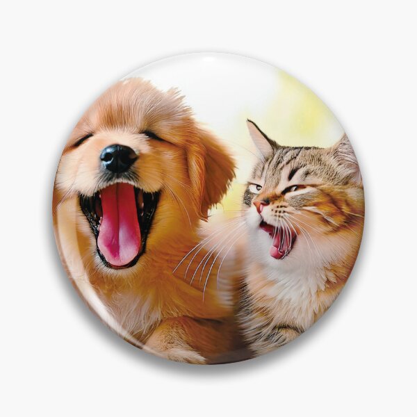 Item preview, Sleepy Puppy and Kitten Yawning Together designed and sold by OsakaYumeWorks.