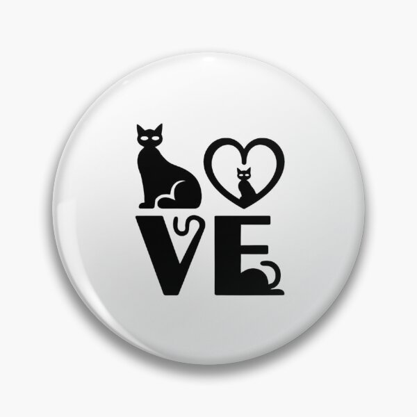 Item preview, Black Cat Love Minimalist Typography Silhouette designed and sold by Macias123.