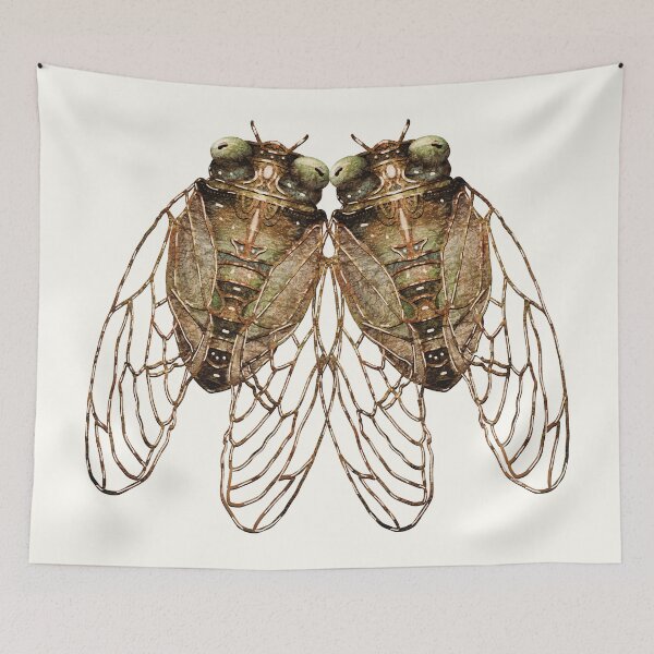 Item preview, Vintage Cicadas Antique Natural History Insects designed and sold by Karin Taylor.