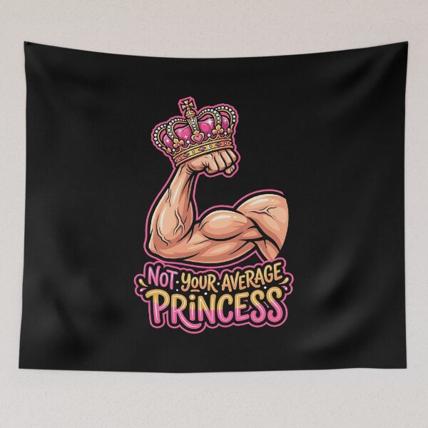 Item preview, Not Your Average Princess Strong Muscle Arm designed and sold by SplashTastic.