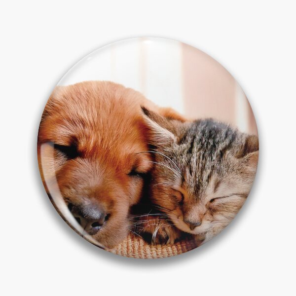 Item preview, Sleepy Puppy and Kitten Napping Together designed and sold by OsakaYumeWorks.
