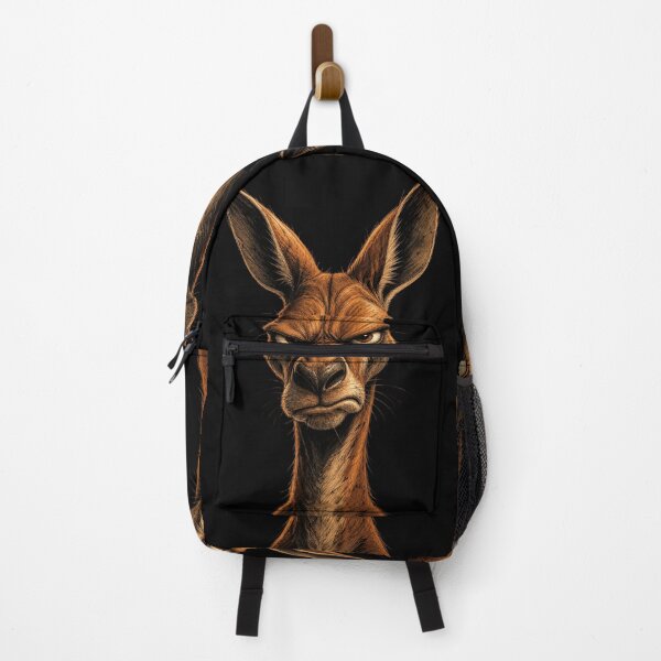 Item preview, Annoyed Kangaroo Face - Funny Grumpy Australian Animal Meme designed and sold by ZINO WORLD.