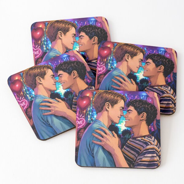 Item preview, Lovers Nick (Kit Connor) and Charlie (Joe Locke) from the Heartstopper series (fan art) designed and sold by PopCultureAndStuff.