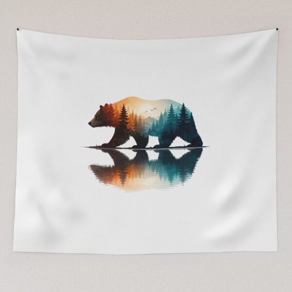 Item preview, vintage lake bear art designed and sold by stikrusak.