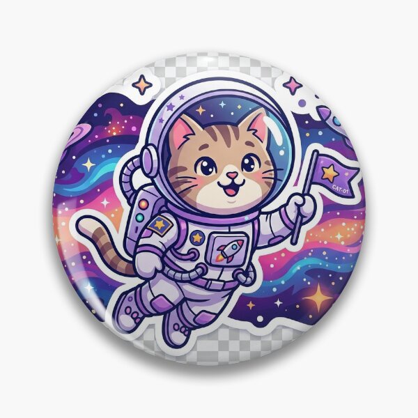 Item preview, Space Cat Explorer Sticker designed and sold by SKJWorldprints.