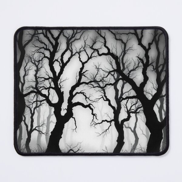 Item preview, Dark Twisted Forest Silhouette - Spooky Gothic Misty Trees Art designed and sold by EllDAV777.