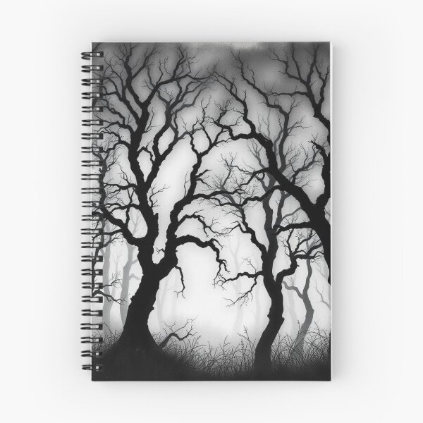 Item preview, Dark Twisted Forest Silhouette - Spooky Gothic Misty Trees Art designed and sold by EllDAV777.