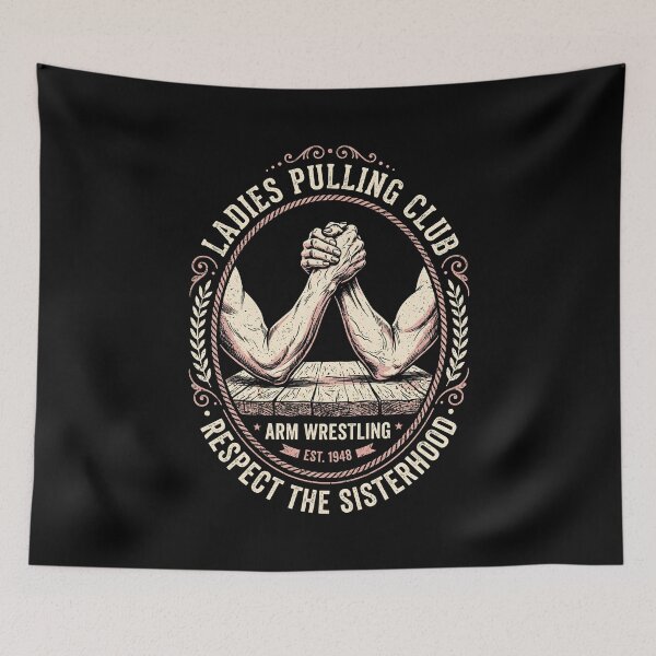 Item preview, Ladies Pulling Club Vintage Arm Wrestling Emblem designed and sold by SplashTastic.
