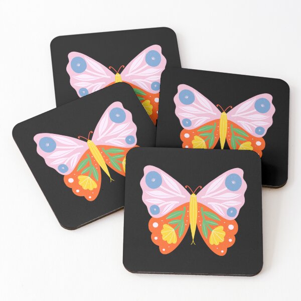 Item preview, Floral Butterfly Colorful Folk Art Illustration designed and sold by melisadoneart.