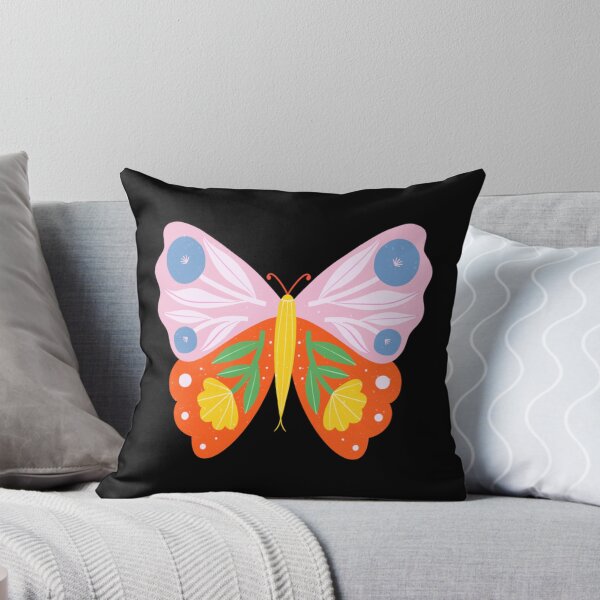 Item preview, Floral Butterfly Colorful Folk Art Illustration designed and sold by melisadoneart.