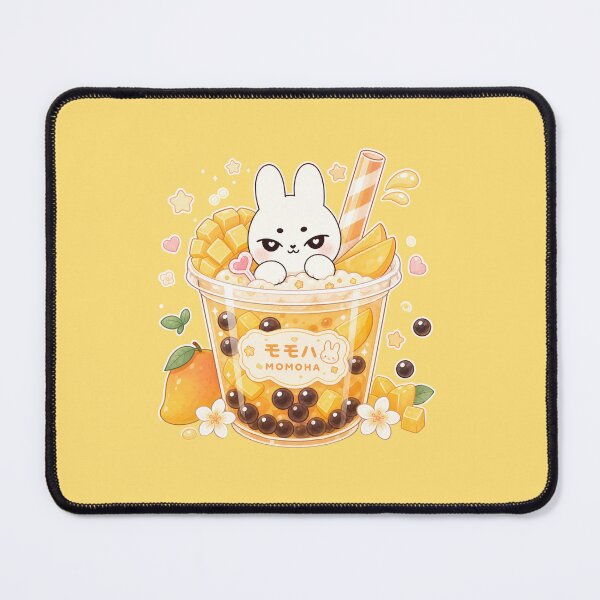 Item preview, Kawaii Mango Bubble Tea Bunny designed and sold by kokoriiland.