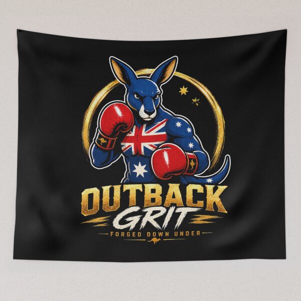 Item preview, Outback Grit – Forged Down Under Boxing Kangaroo | Australian Sportswear Design designed and sold by Prime legend .