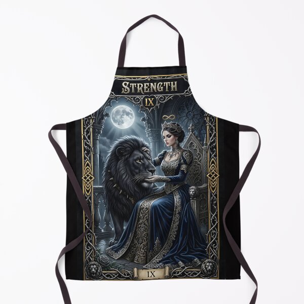 Item preview, Strength from Dark Medieval Major Arcana tarot card designed and sold by Studio77-Gothic.