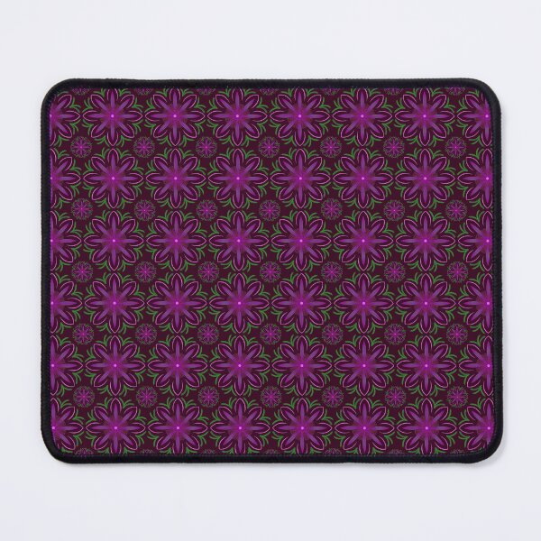 Item preview, Vibrant Purple Floral Geometry - Starburst Repeat Pattern  designed and sold by OmasStitchinStudio.