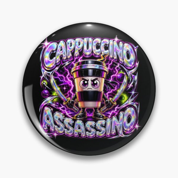Item preview, Cappuccino Assasino Y2K Gen Z Italian Brainrot Coffee Meme designed and sold by Kitkin.