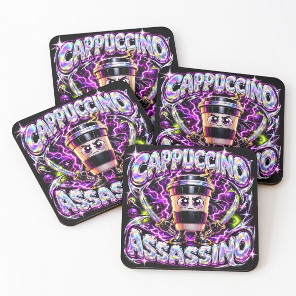 Item preview, Cappuccino Assasino Y2K Gen Z Italian Brainrot Coffee Meme designed and sold by Kitkin.