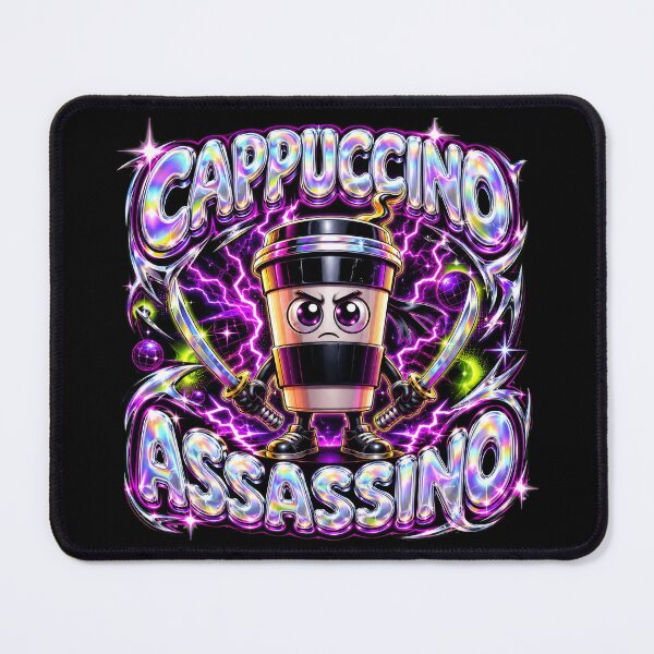 Item preview, Cappuccino Assasino Y2K Gen Z Italian Brainrot Coffee Meme designed and sold by Kitkin.