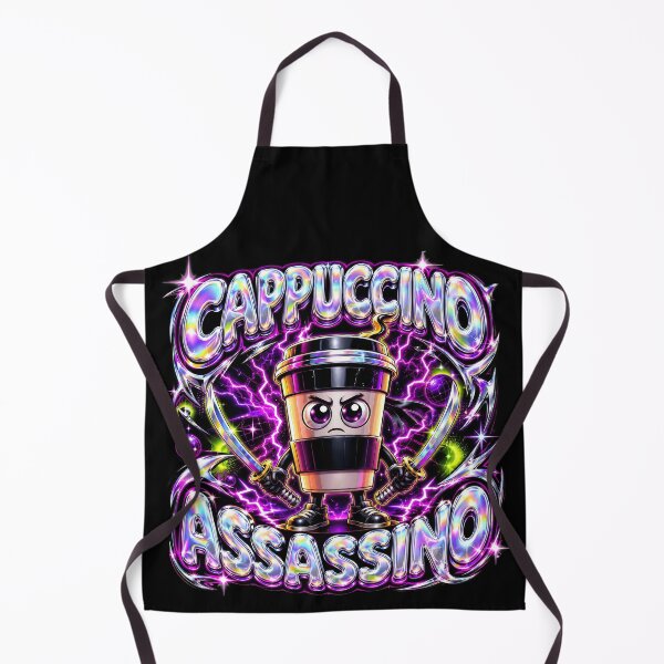 Item preview, Cappuccino Assasino Y2K Gen Z Italian Brainrot Coffee Meme designed and sold by Kitkin.