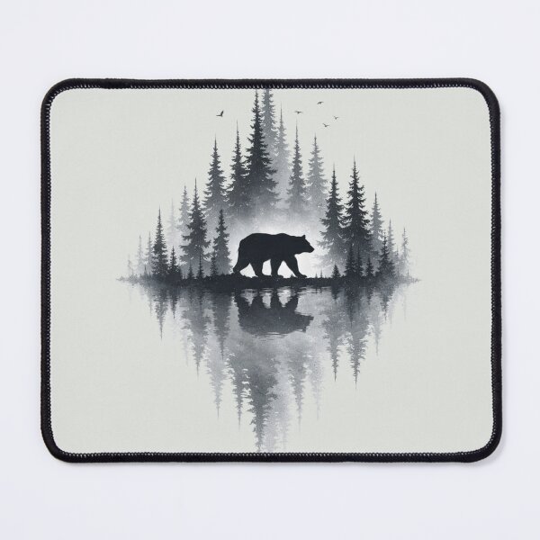 Item preview, vintage bear forest art designed and sold by stikrusak.