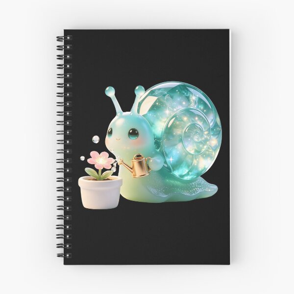Item preview, Emerald Snail - The Tiny Gardener: Watering a Magic Flower designed and sold by ABYSSLAB.