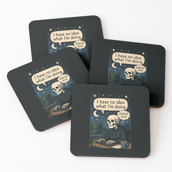 Item preview, Skeleton Coder Error 404 I Have No Idea designed and sold by SplashTastic.
