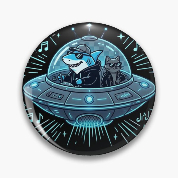 Item preview, Shark and Cat Crew Retro Space Adventure designed and sold by Dogandesighn.