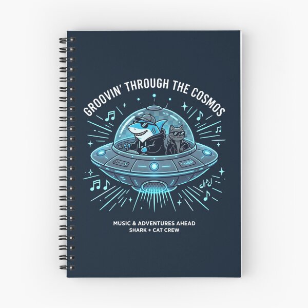 Item preview, Shark and Cat Crew Retro Space Adventure designed and sold by Dogandesighn.