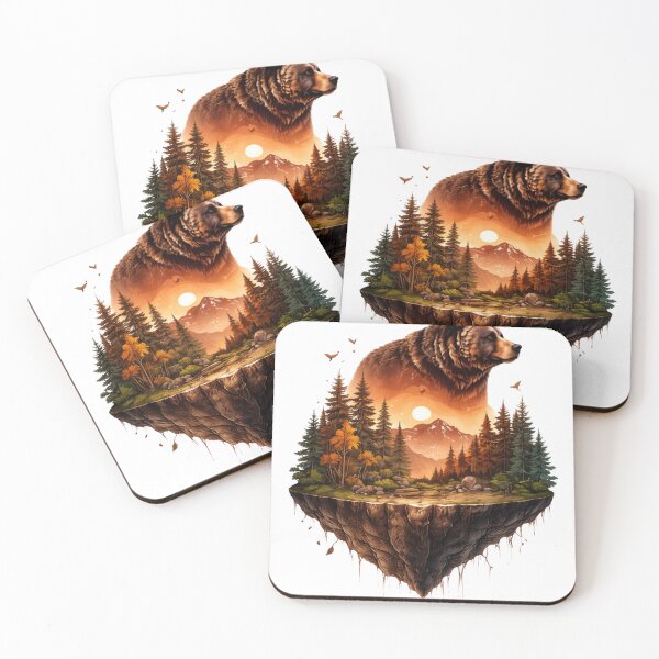 Item preview, vintage bear nature art designed and sold by stikrusak.