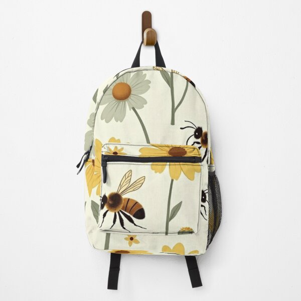 Item preview, Honey Bee Daisy Wildflower Seamless Pattern | Cottagecore Garden Design designed and sold by Gnanavka.