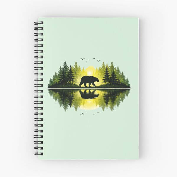 Item preview, vintage bear reflection art designed and sold by stikrusak.