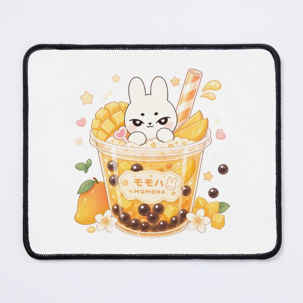 Item preview, Kawaii Mango Bubble Tea Bunny designed and sold by kokoriiland.