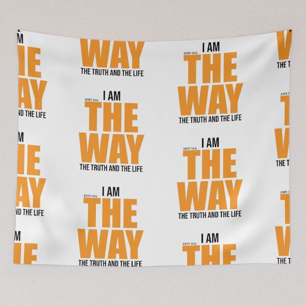 Item preview, I Am The Way The Truth And The Life – Christian Faith Typography T-Shirt Design designed and sold by CrossCrafted.