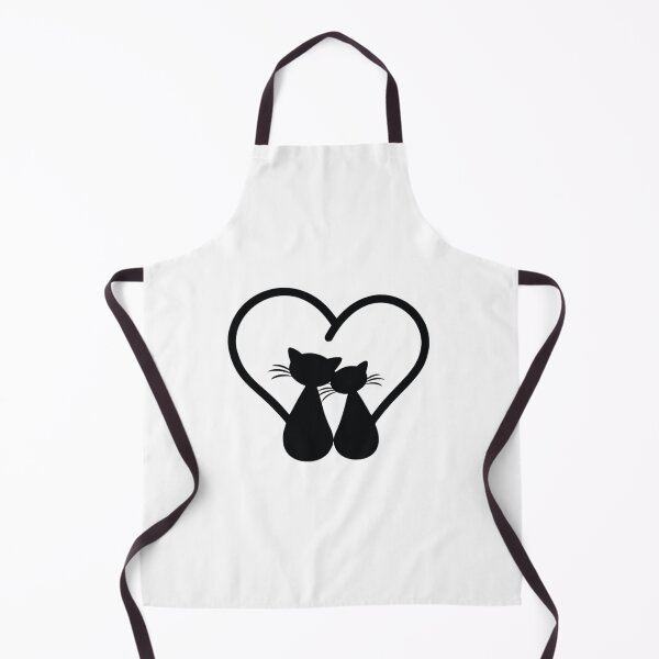 Item preview, Cat Couple Heart Tails Minimalist Silhouette designed and sold by Macias123.