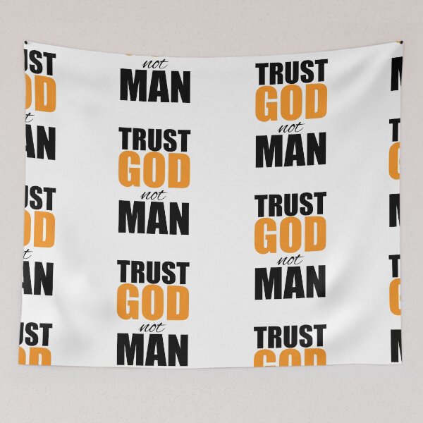 Item preview, Trust God Not Man – Christian Faith Typography T-Shirt Design designed and sold by CrossCrafted.