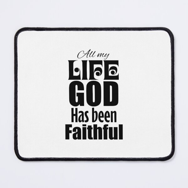 Item preview, All My Life God Has Been Faithful – Christian Faith Typography T-Shirt Design designed and sold by CrossCrafted.