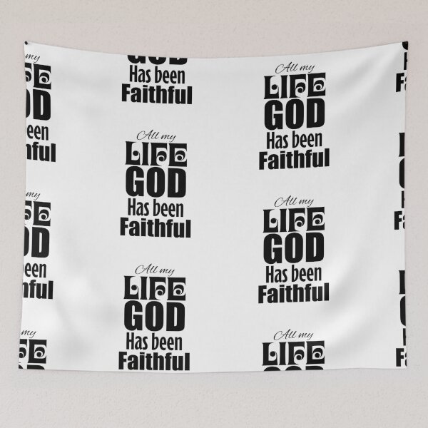 Item preview, All My Life God Has Been Faithful – Christian Faith Typography T-Shirt Design designed and sold by CrossCrafted.