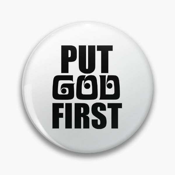 Item preview, Put God First – Christian Faith Typography T-Shirt Design designed and sold by CrossCrafted.