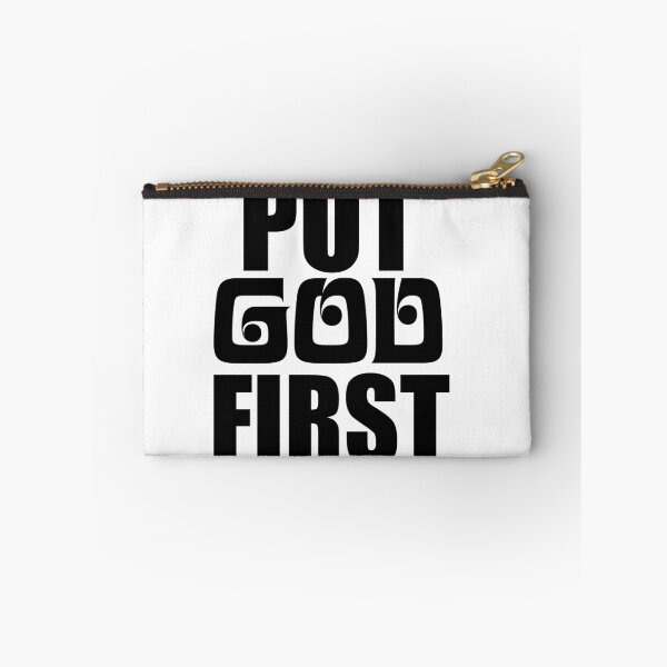 Item preview, Put God First – Christian Faith Typography T-Shirt Design designed and sold by CrossCrafted.