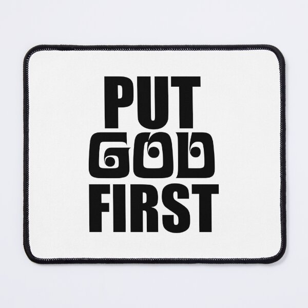 Item preview, Put God First – Christian Faith Typography T-Shirt Design designed and sold by CrossCrafted.